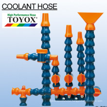 Coolant hose for metal processing machine lubrication and cooling. Manufactured by Toyox. Made in Japan (Flexible coolant hose)